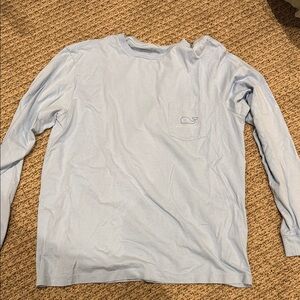 Vineyard Vines Men's Light Blue Long-Sleeve Pocket Tee 100% cotton